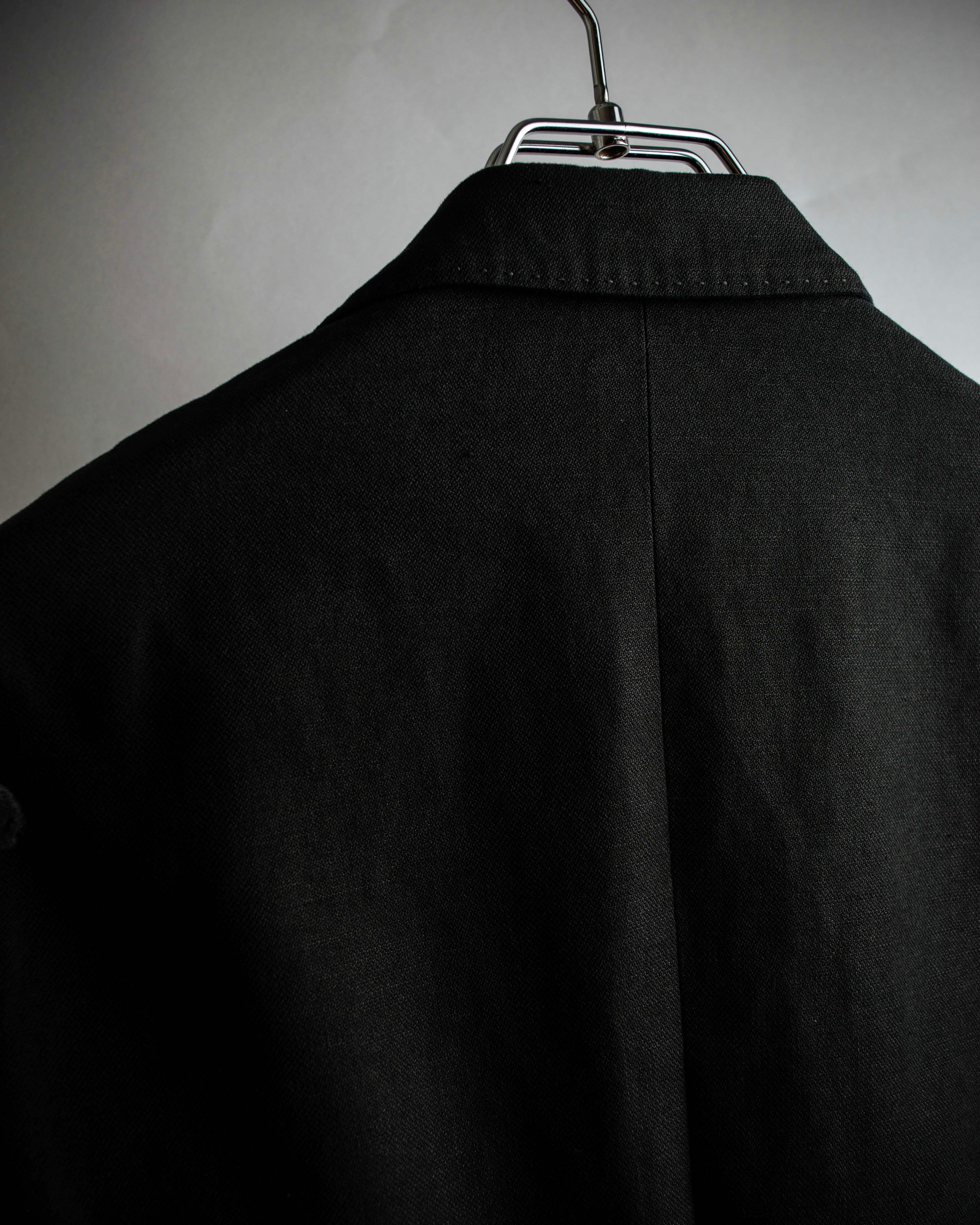 "HERMES" 90's Elegantly relaxed cotton linen tailored jacket