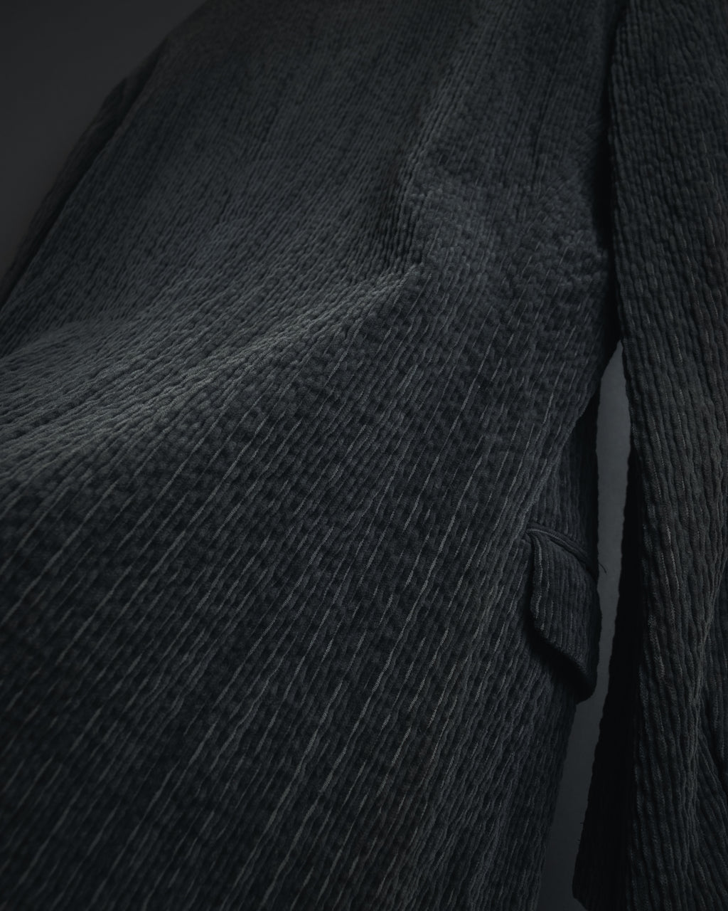 –SPECIAL– "ISSEY MIYAKE MEN" 98AW garment-pleated cotton tailoring set-up