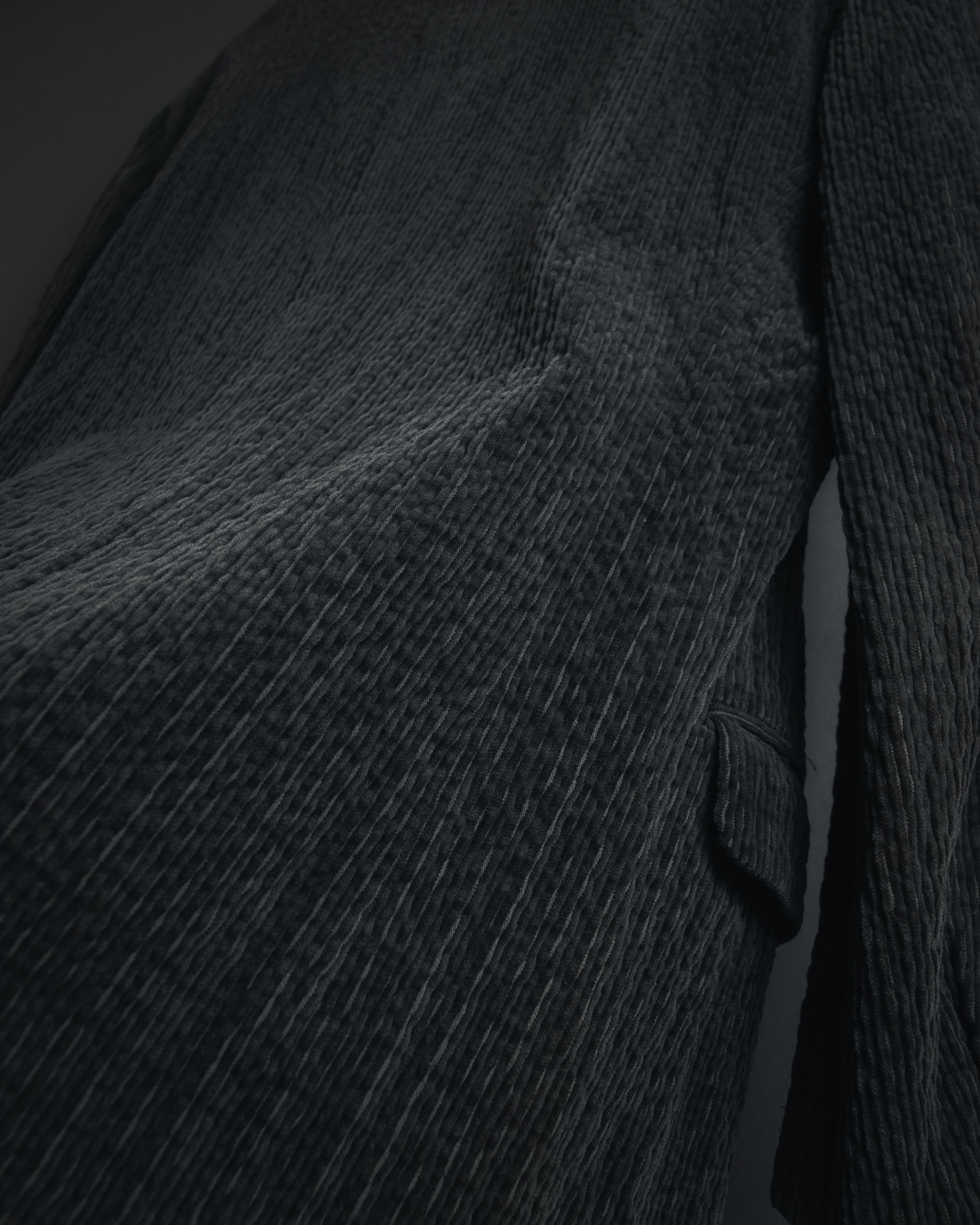 –SPECIAL– "ISSEY MIYAKE MEN" 98AW garment-pleated cotton tailoring set-up