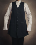 -SPECIAL- “Y’s” 90’s long tailored leather-trimmed vest