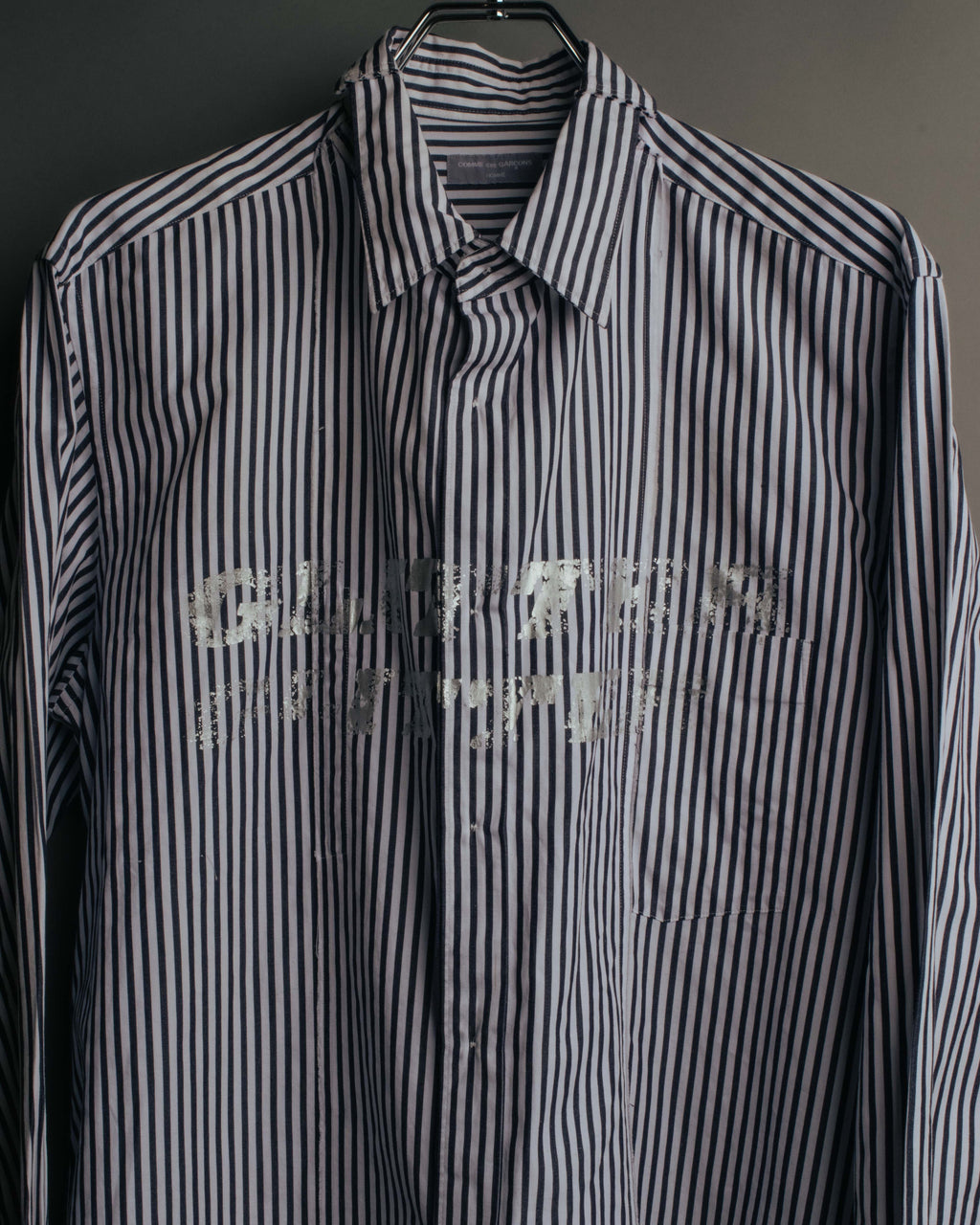 "COMME des GARCONS HOMME" 00's Graphic striped long sleeve shirt