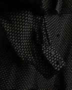 "Christian Dior PRETA PORTER" Ivory polka dot bow tie blouse