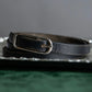 "HERMES" Single pin buckle leather narrow belt