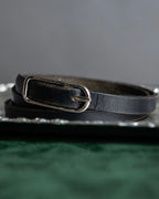 "HERMES" Single pin buckle leather narrow bracelet