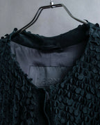 "HERNO" Laser cutwork design structured black dress