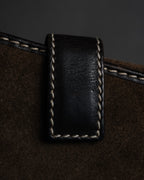 "LOEWE" 90’s-00’s suede anagram compact wallet