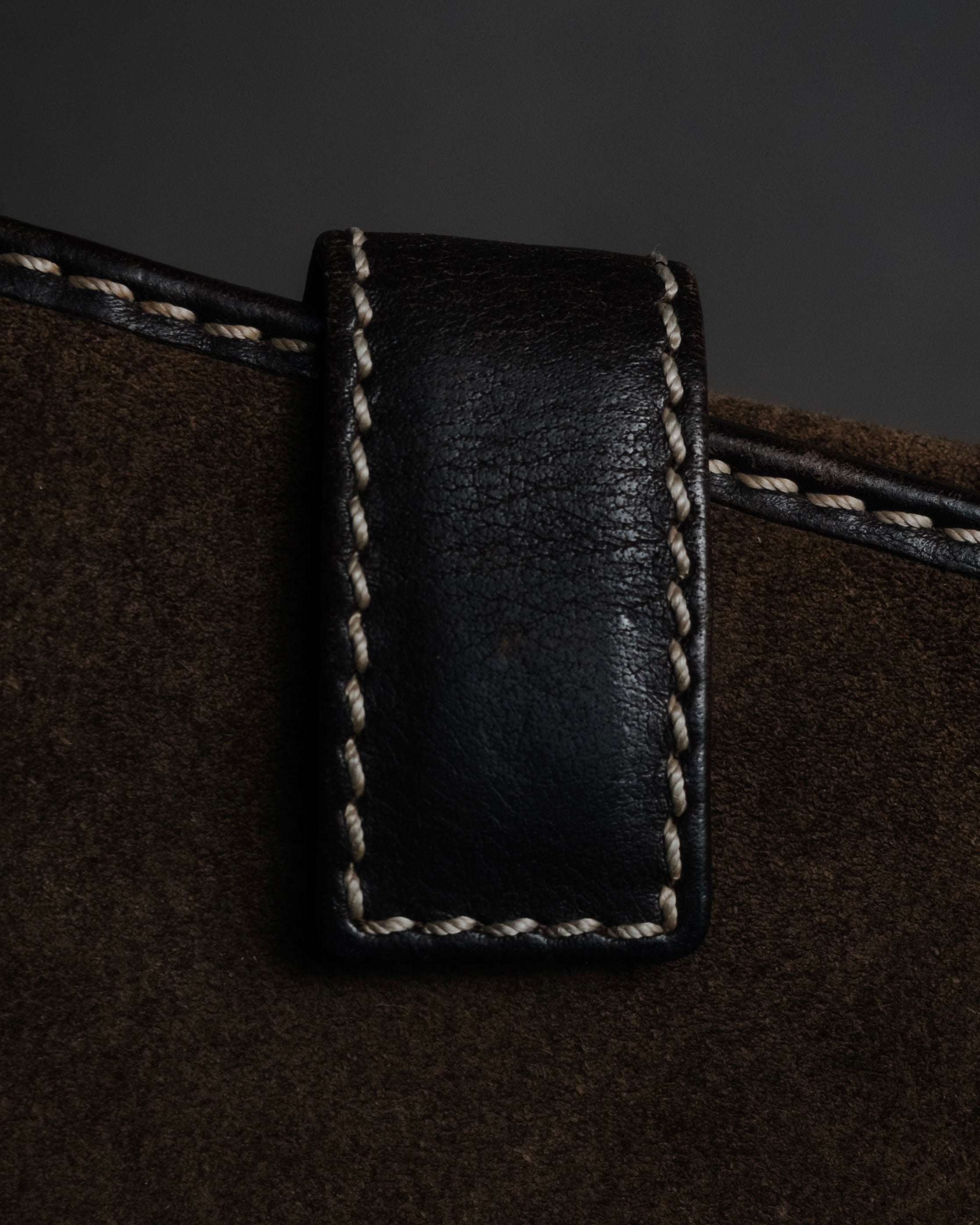 "LOEWE" 90’s-00’s suede anagram compact wallet