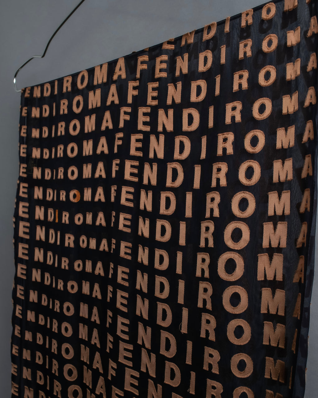 "FENDI" Silk blended logo scarf