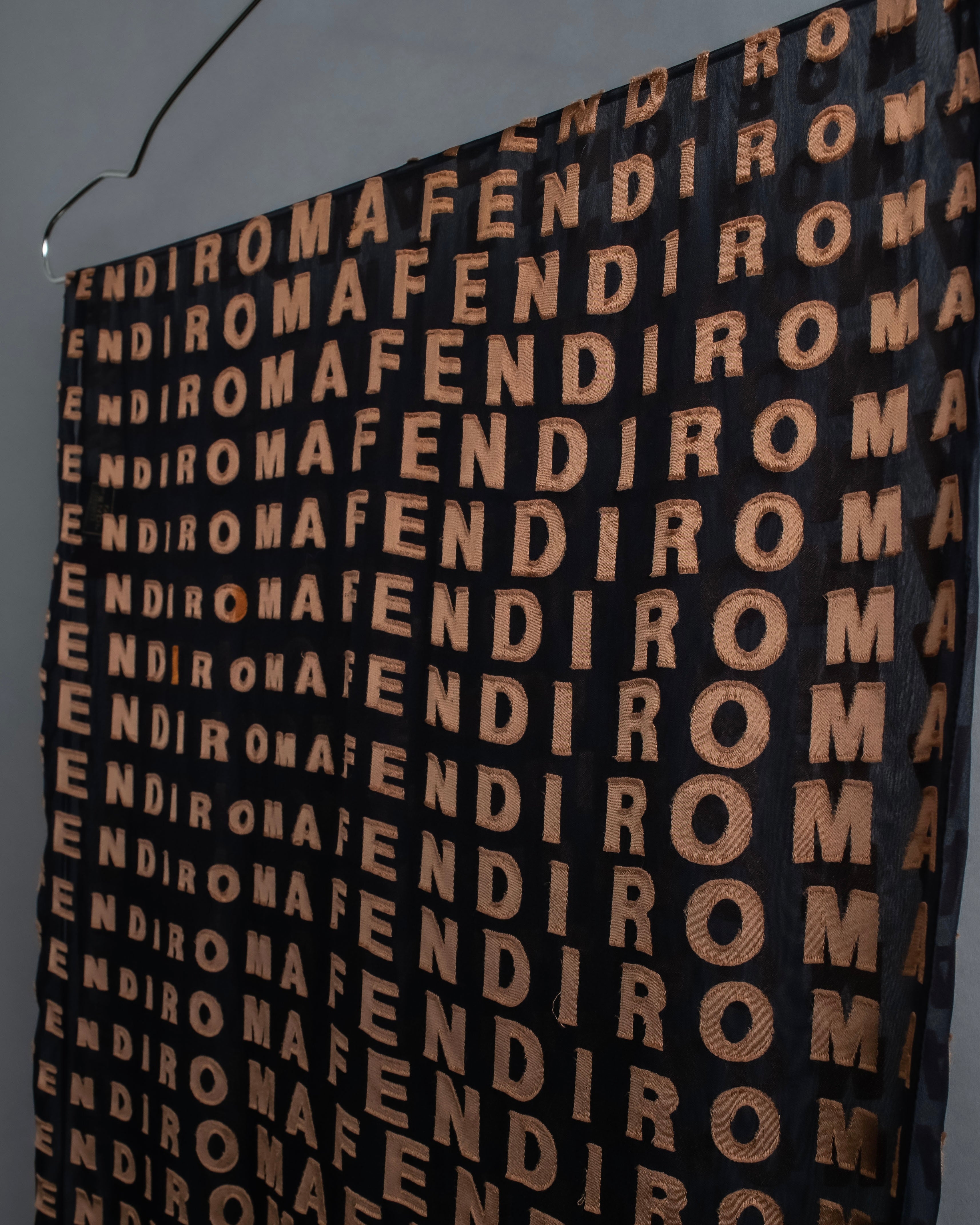 "FENDI" Silk blended logo scarf