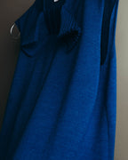 "LANVIN" 00's Elegant wool silk sleeveless knit top