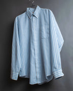 "Vintage light blue striped button-down shirt"
