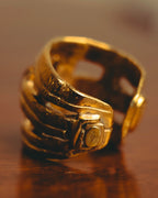 -SPECIAL- “CHANEL” 1996 Spring Collection Lattice CC wide band ring