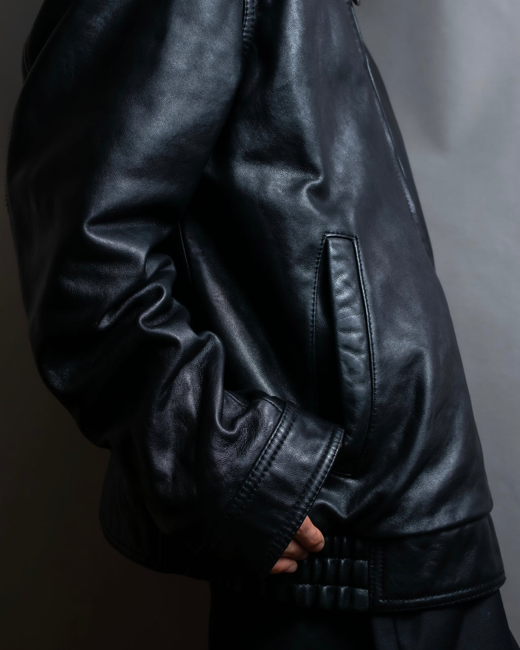 "M. JULIAN" High quality leather single riders blouson