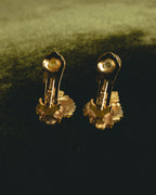 "Christian Dior" 70's-80's Sculptural botanical clip-on earrings