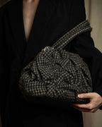 "JUNYA WATANABE COMME des GARCONS" Mixed tweed gathered detail clasp bag