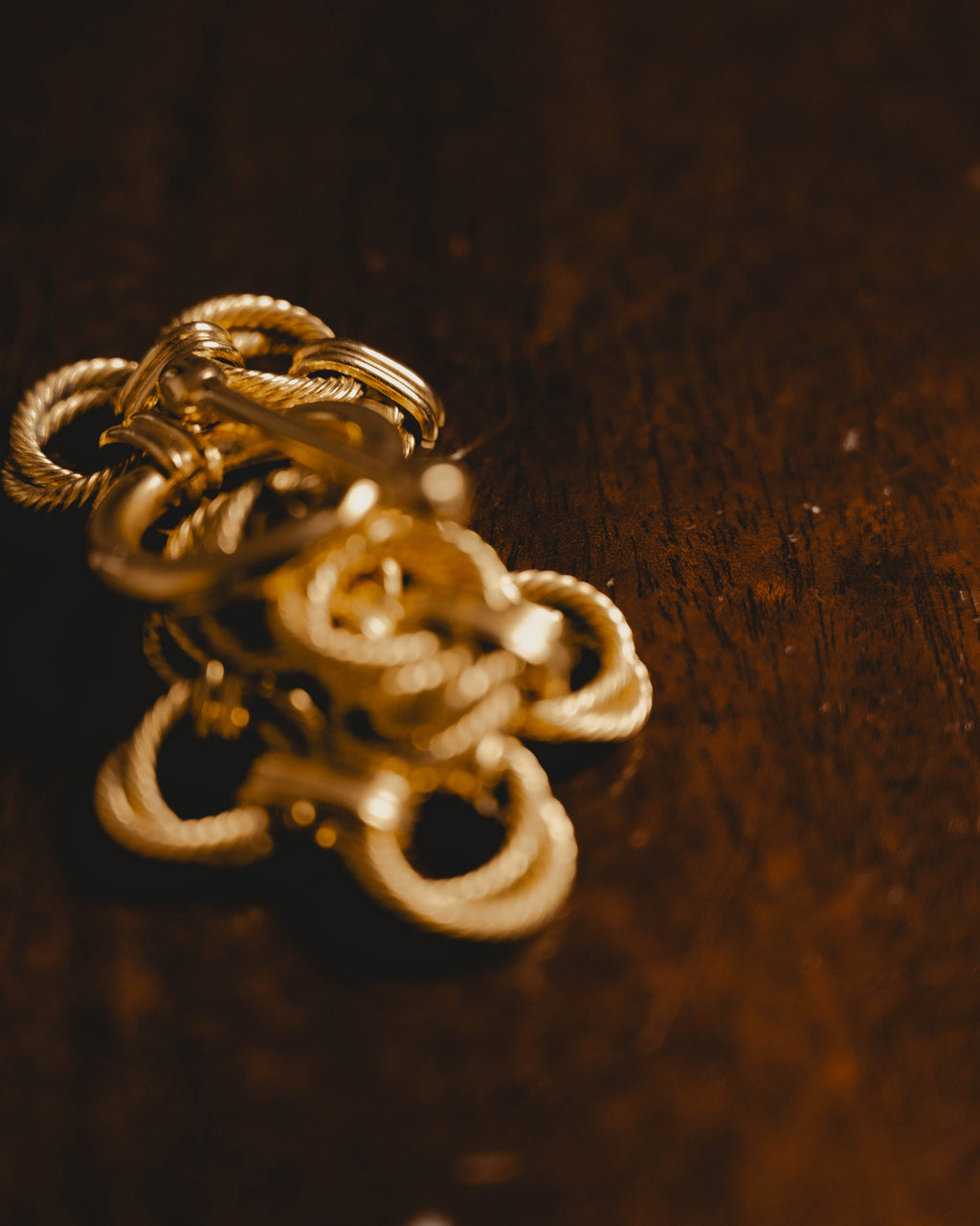 “CELINE” Late 80’s-early 90’s twisted rope circle link toggle bracelet