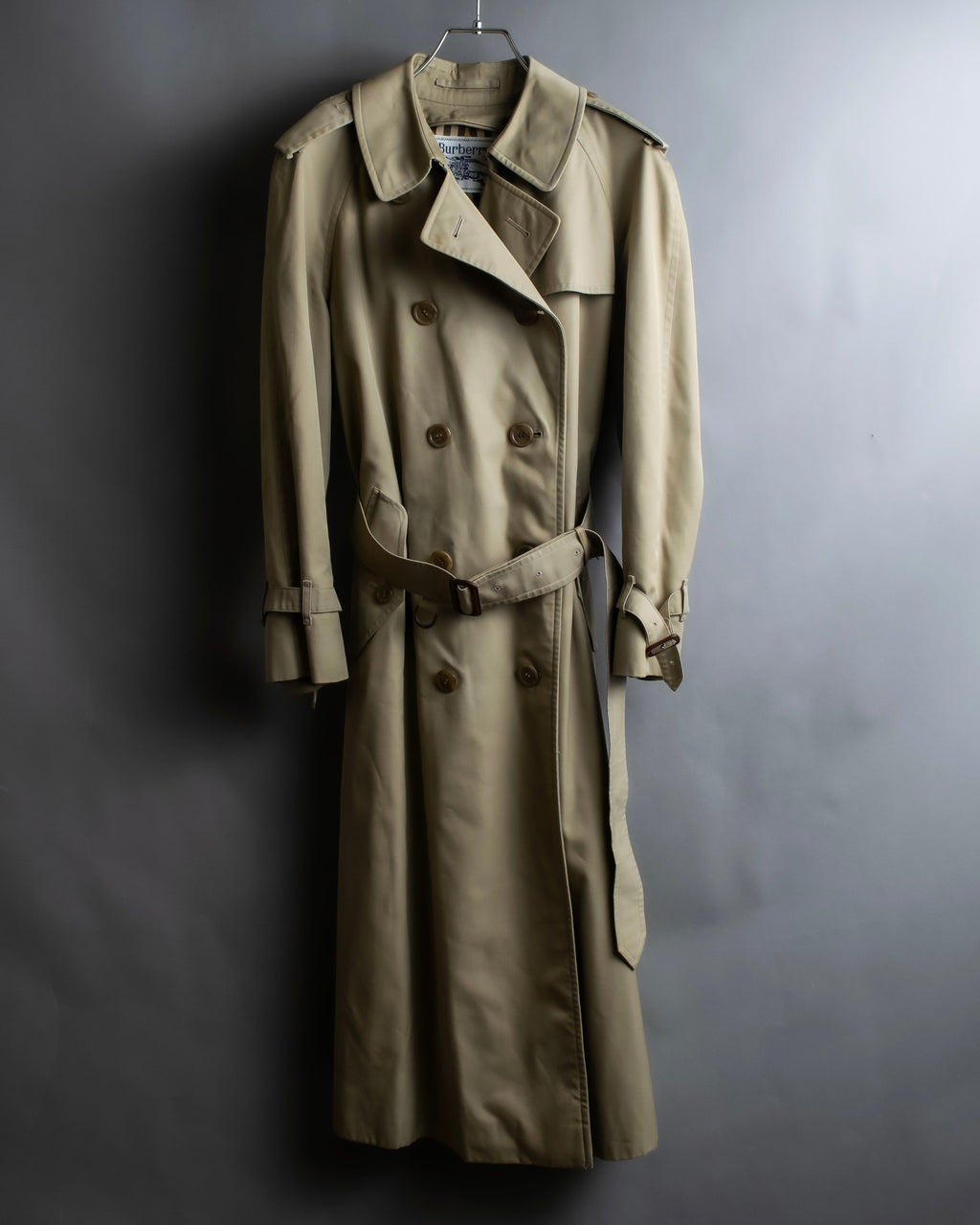 "BURBERRYS" Military detail long trench coat