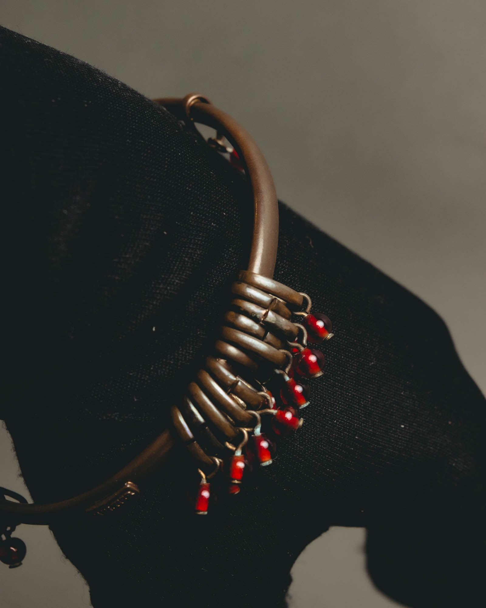 "Jean Paul Gaultier" 90's-00's Sculptural red bead bangle
