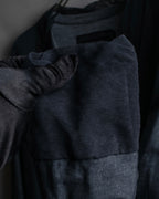 "DOLCE & GABBANA" Sheer layered V-neck grey knit