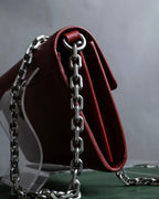 "KENZO" K motif design chain shoulder wallet bag