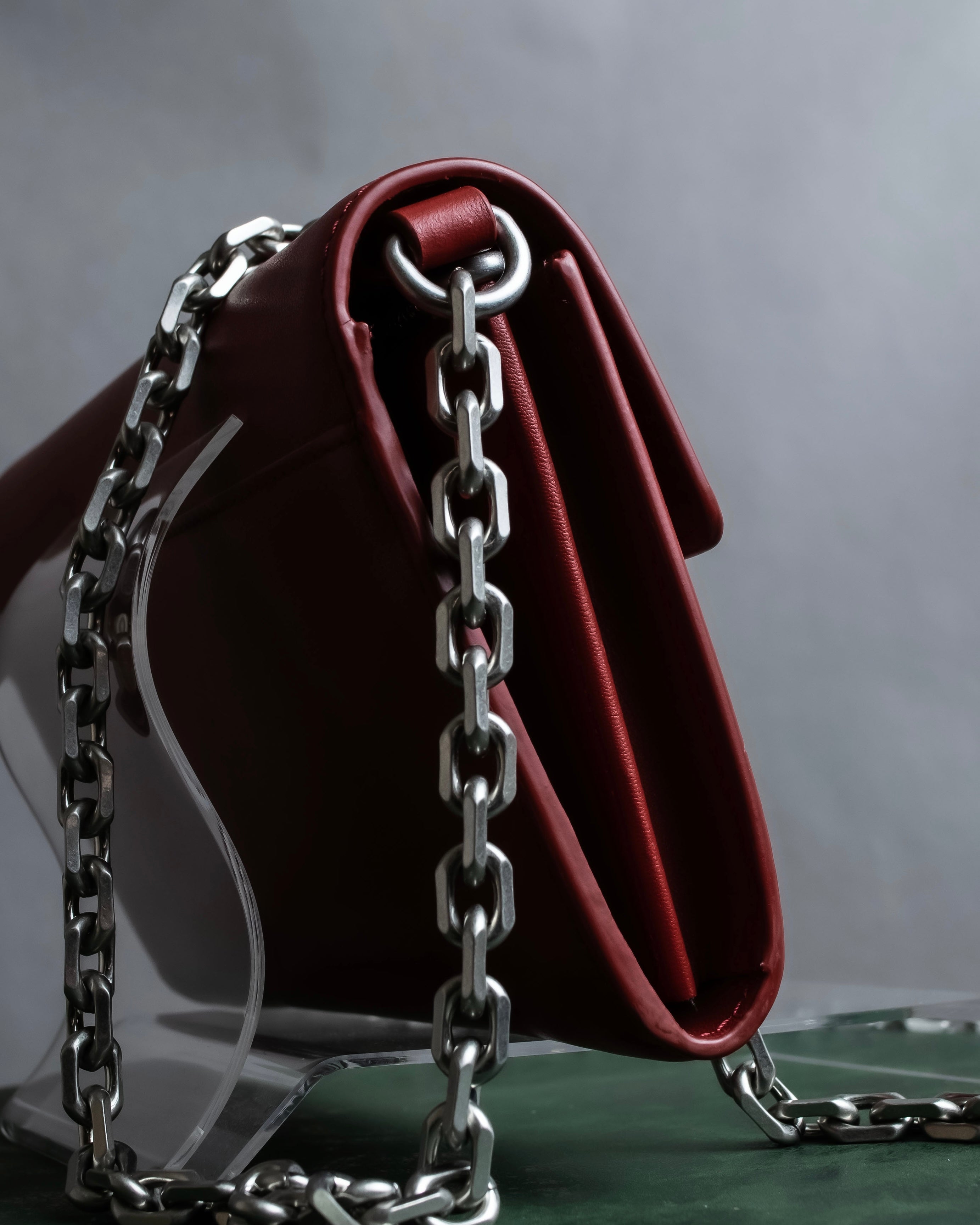 "KENZO" K motif design chain shoulder wallet bag