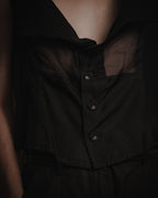 "tricot COMME des GARCONS" 2004 SS draped lapel cropped vest