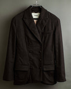 "FENDI" Double-breasted heavy duty wool flannel jacket