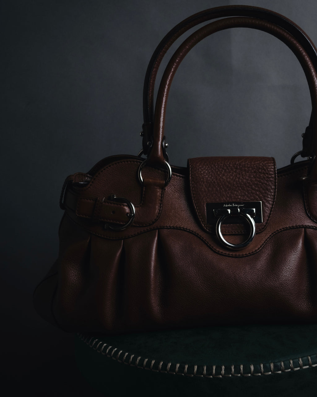 "Salvatore Ferragamo" 00’s Soft gathered gancini top-handle bag