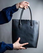 "tricot COMME des GARCONS" Floral pattern punching design tote bag