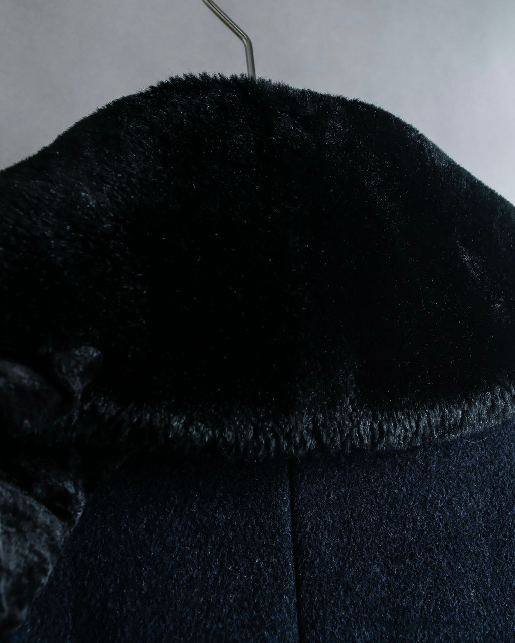 "Dolce & Gabbana" Large lapel fur shawl collar double-breasted coat