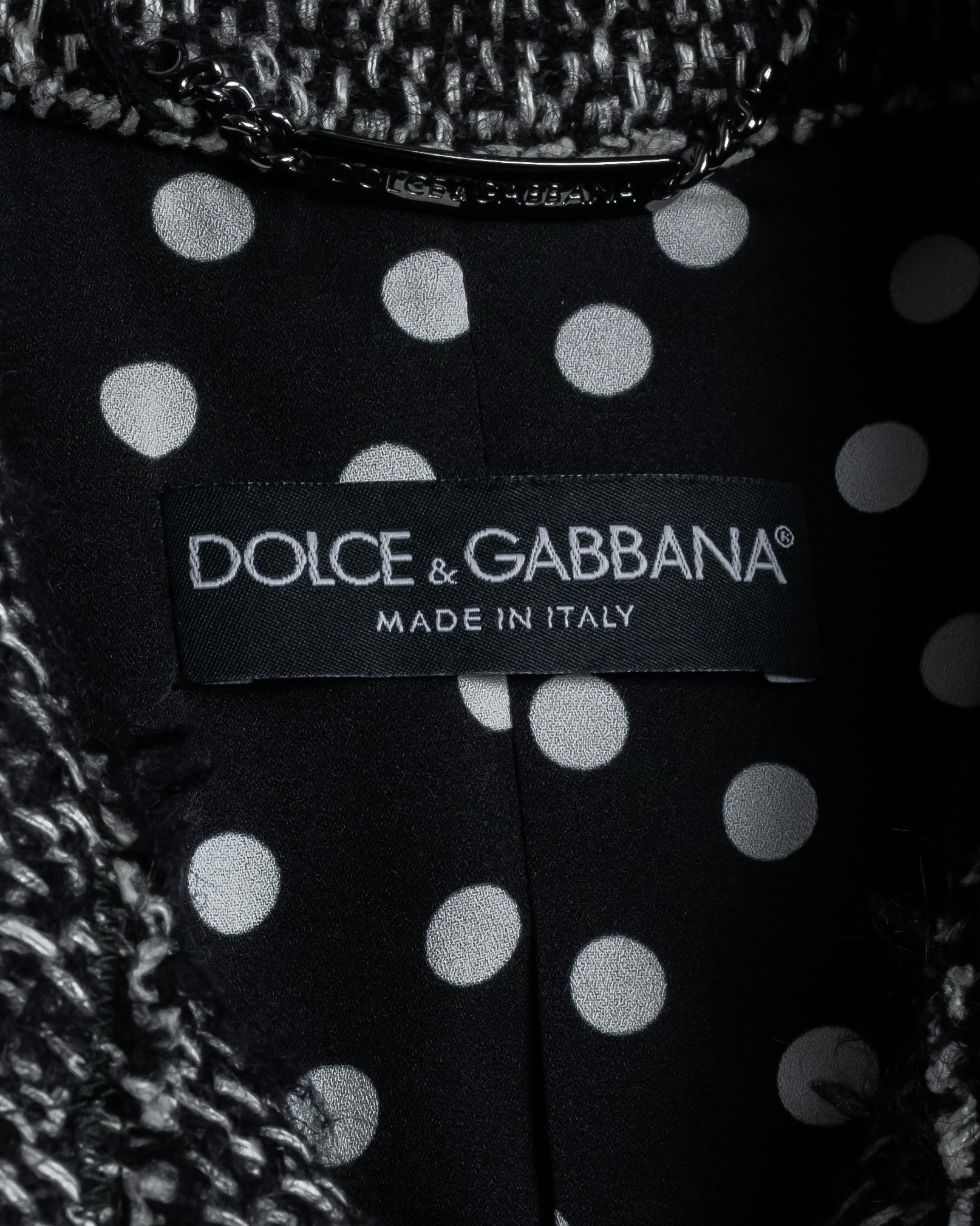 "Dolce & Gabbana" Double-breasted beautiful tweed long coat