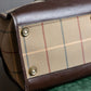 "BURBERRYS" Multi color check pattern canvas leather combination boston bag