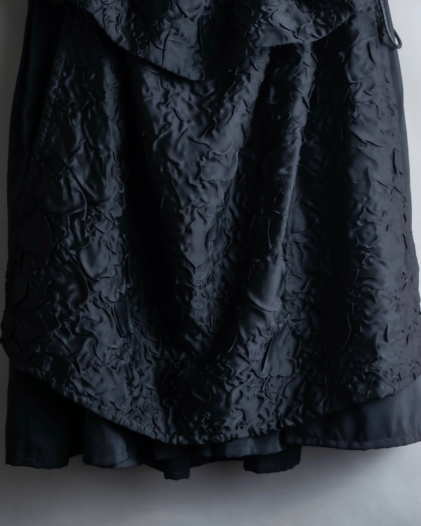 "LIMI feu" Washed layered fabric mid length skirt