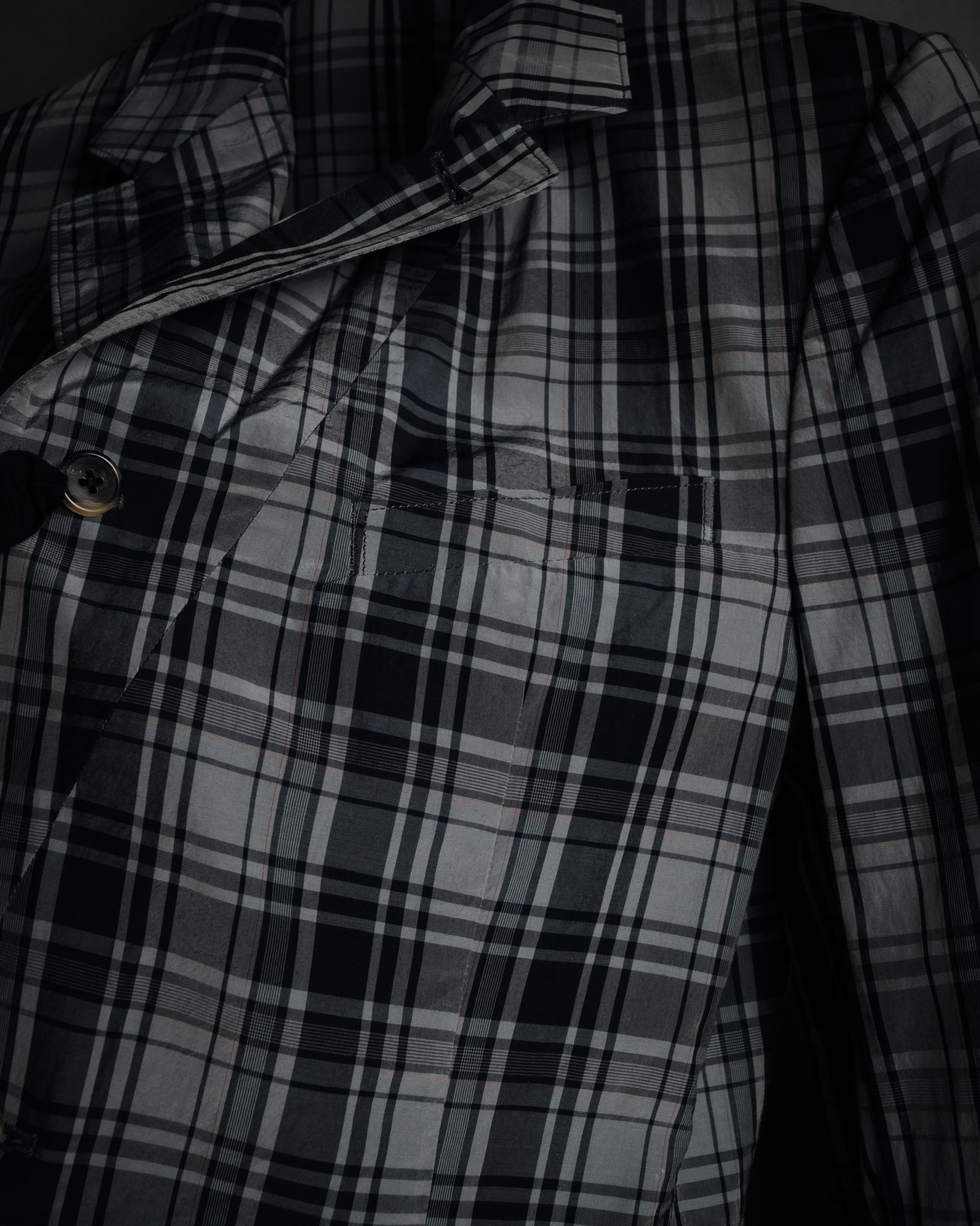 "DRIES VAN NOTEN" 2012-2018 lightweight madras check tailored jacket