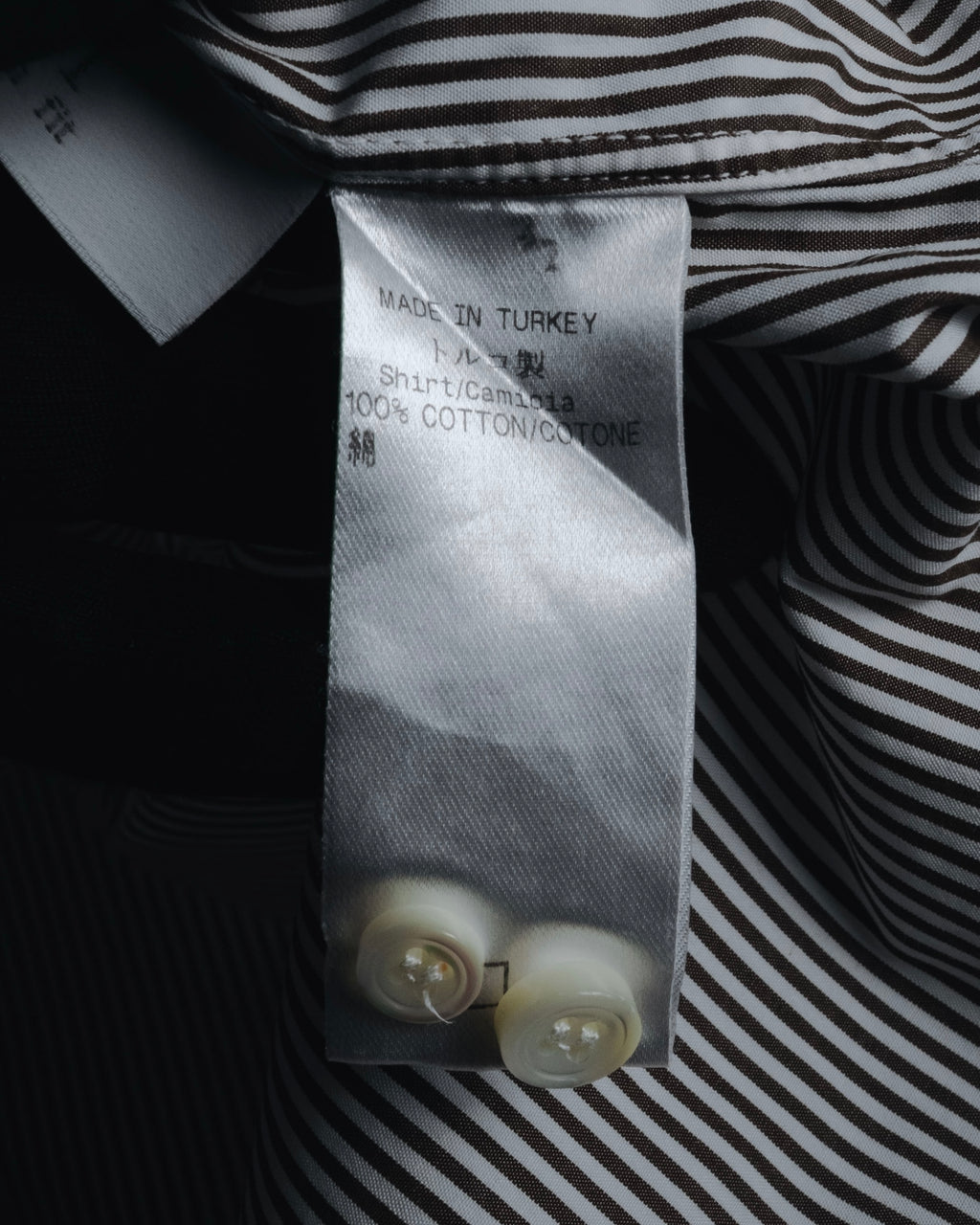 "Ermenegildo Zegna" 2010’s mother-of-pearl button london stripe shirt