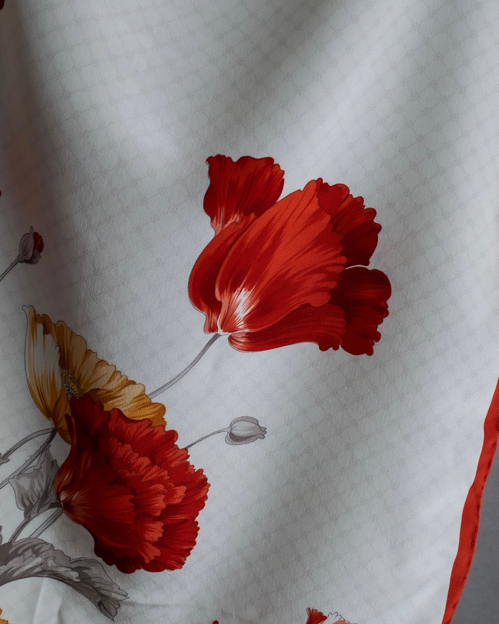 "Christian Dior" Various floral silk scarf