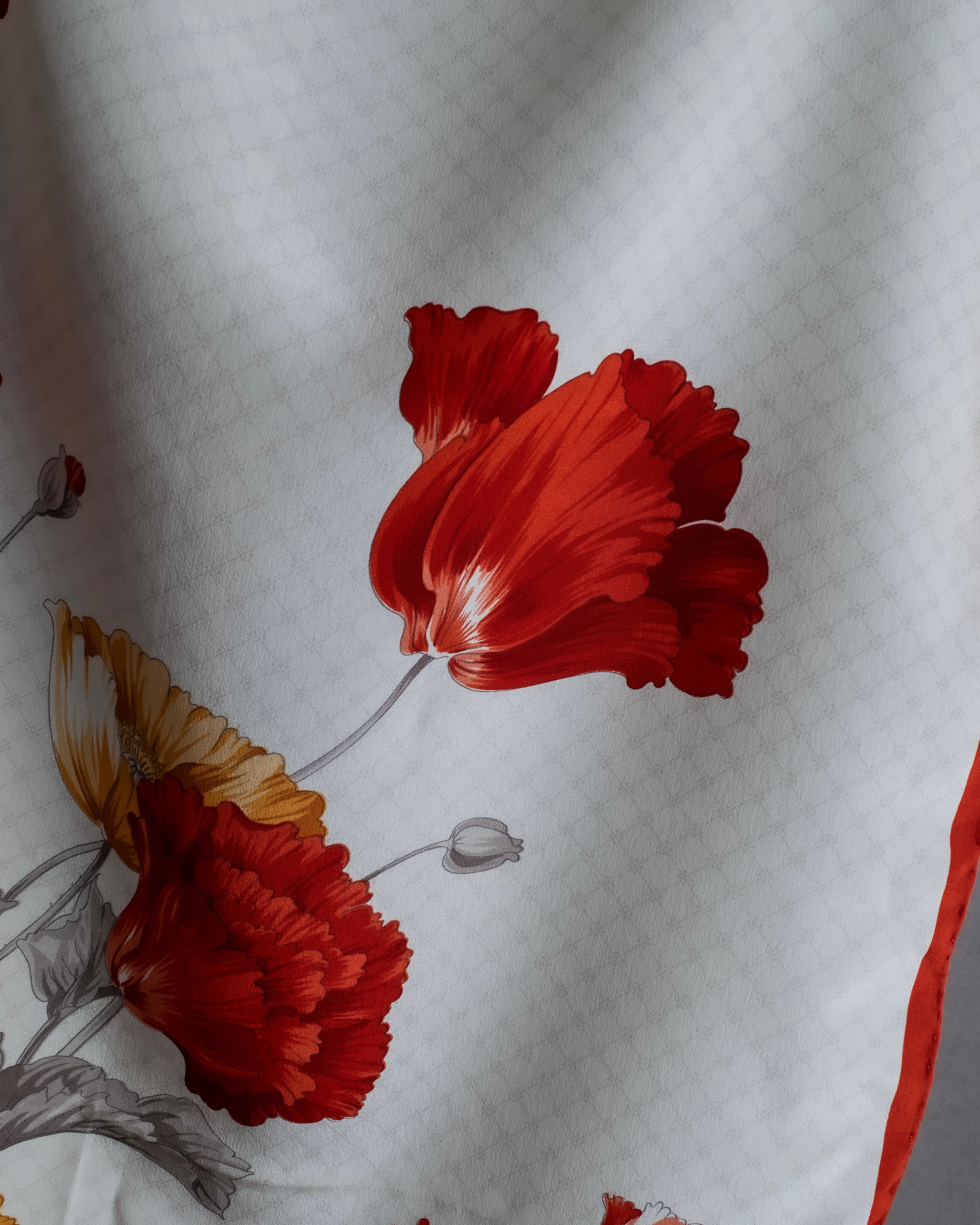 "Christian Dior" Various floral silk scarf