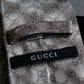 "GUCCI" GG pattern jacquard weave neck tie