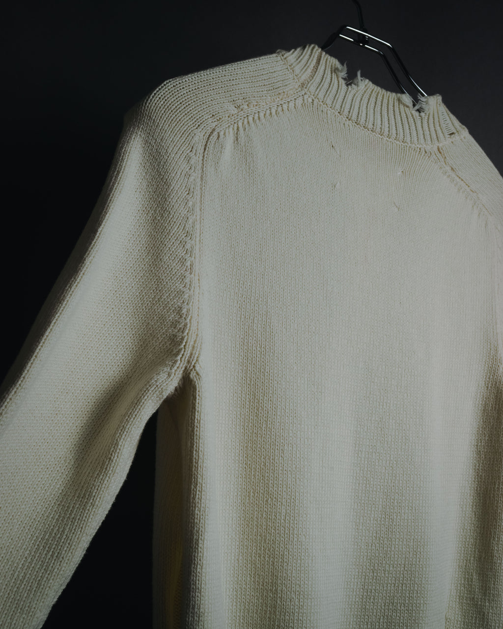 "Maison Margiela" 2022SS Destroyed rib-knit sweater