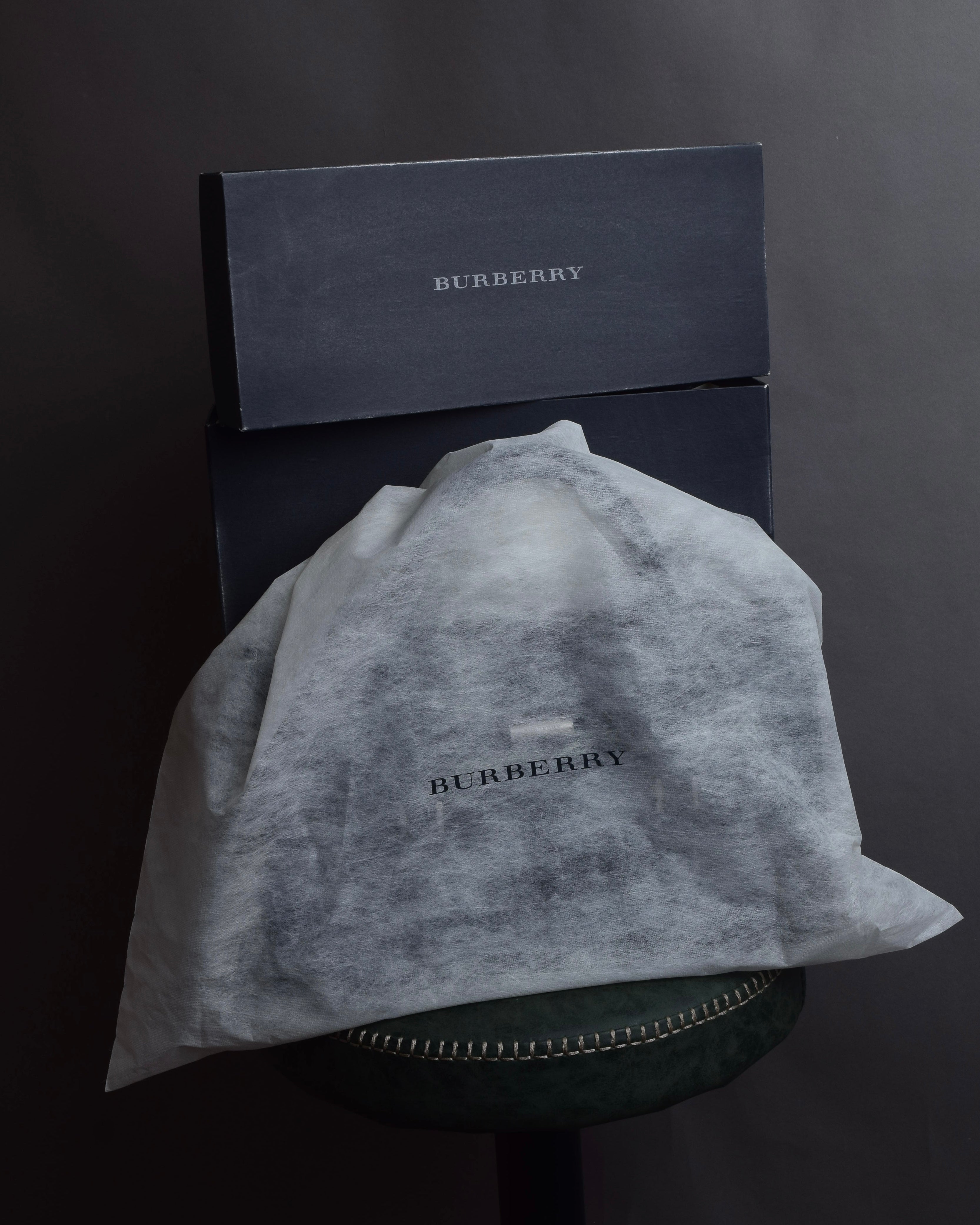"BURBERRY" Saffiano leather mini boston bag