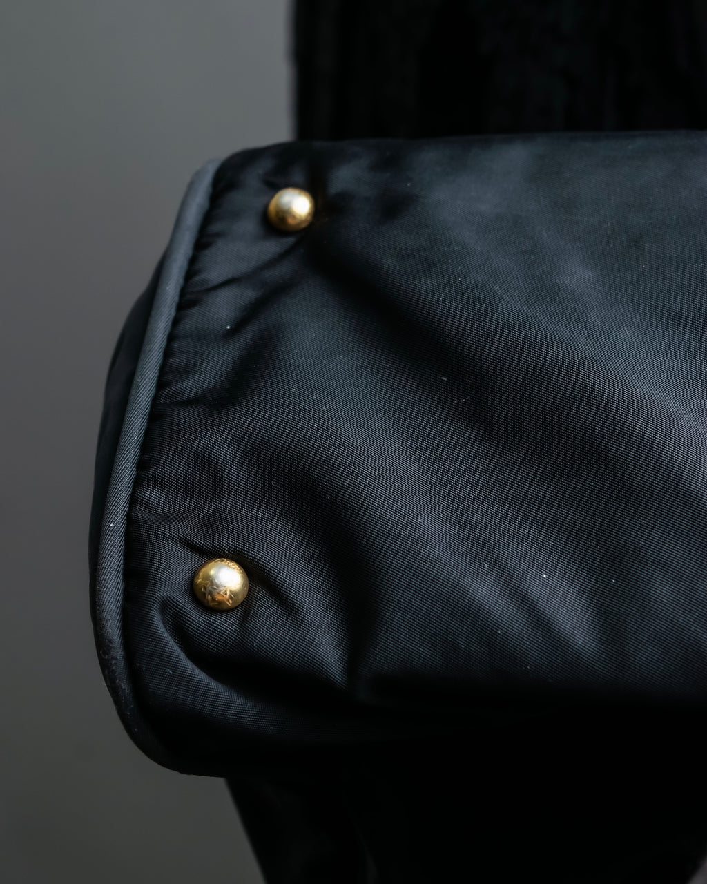 “JIL SANDER” Gold buckle 2 way nylon hand bag