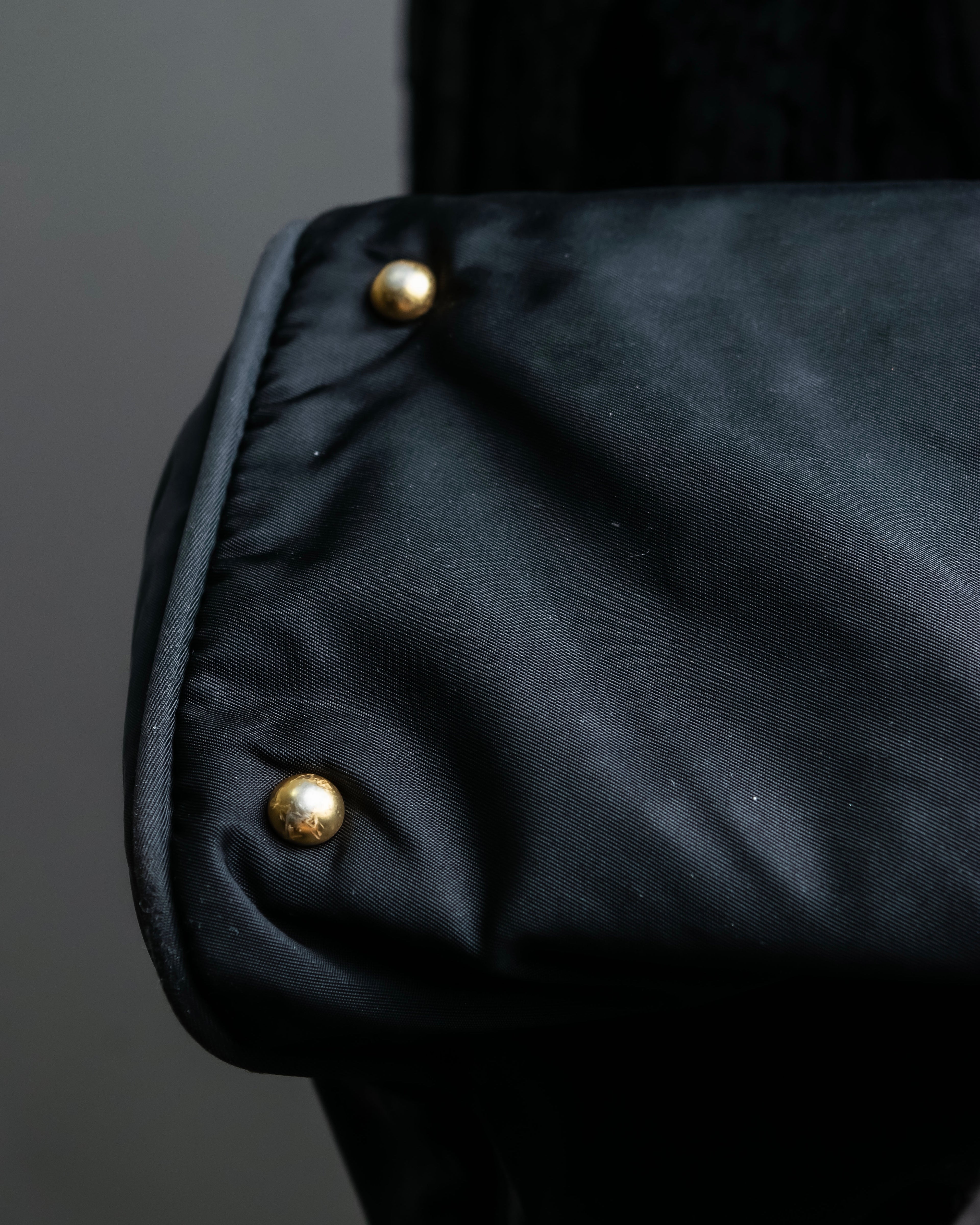 “JIL SANDER” Gold buckle 2 way nylon hand bag