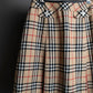 "BURBERRY" Nova check pattern box pleats mid length skirt