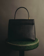 "Salvatore Ferragamo" 90's-00's Structured gancini leather top handle bag