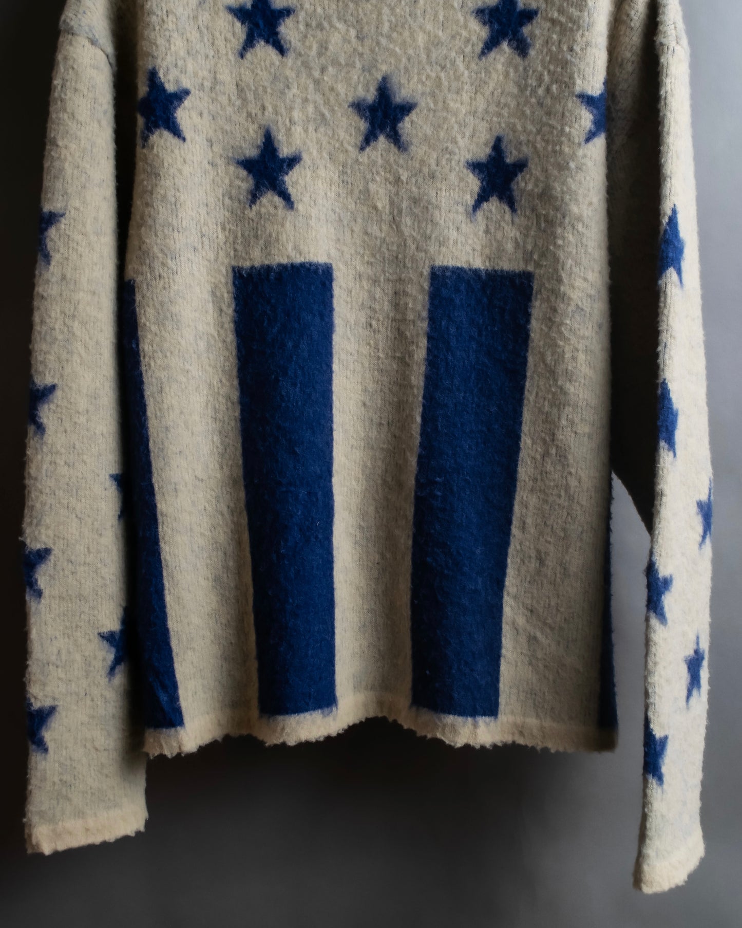 "LIBERAL ARTS" Star pattern oversized knit pullover