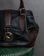 "BALENCIAGA" Circle lock design leather doctor bag