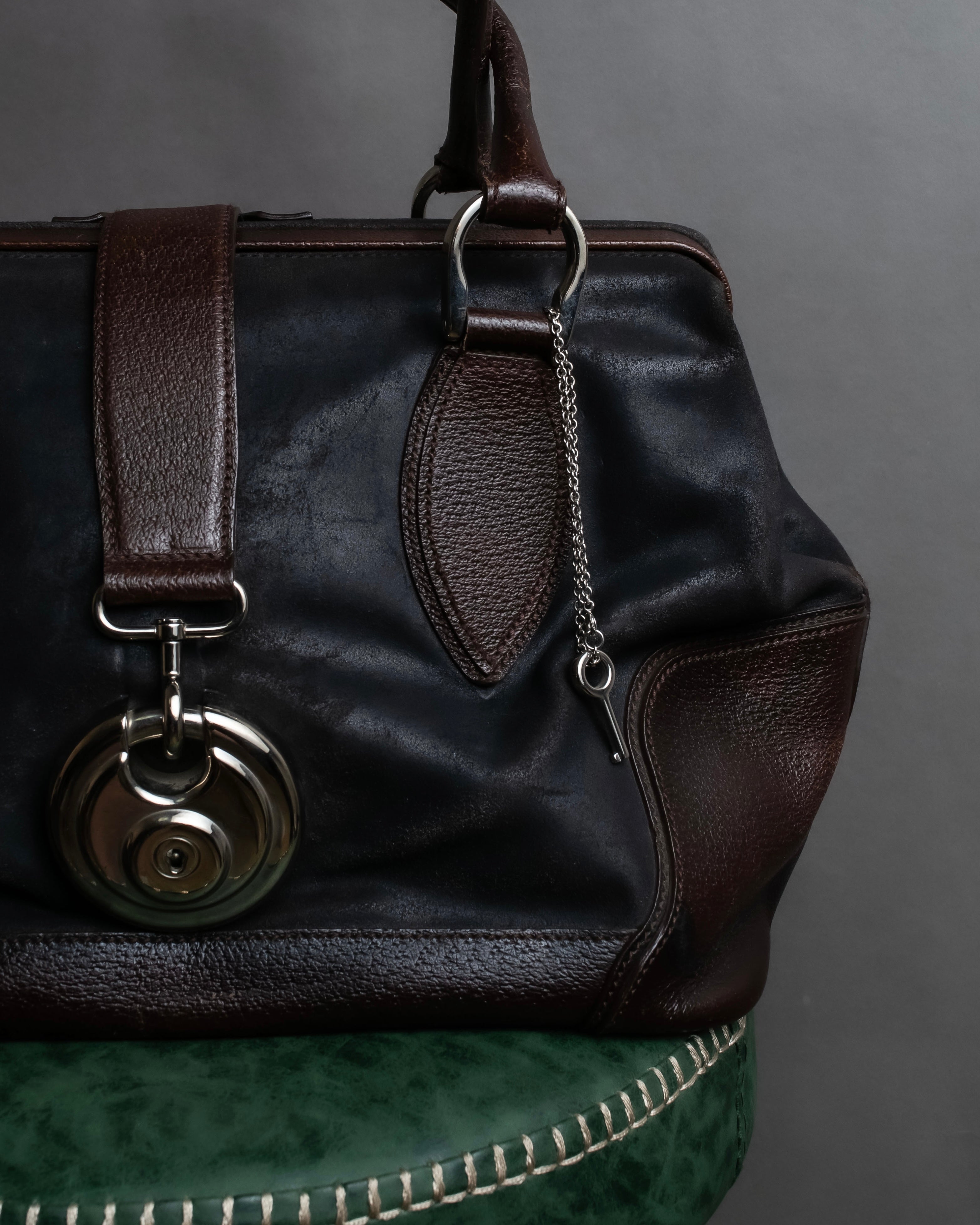 "BALENCIAGA" Circle lock design leather doctor bag