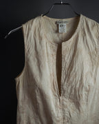 "DRIES VAN NOTTEN" Botanical print wrinkled tiered ruffle design vest