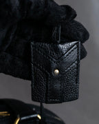 "YVES SAINT LAURENT" Gold parts design Muse toe leather bag