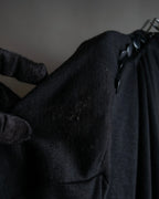 "LANVIN" Asymmetrical shoulder button design long dress